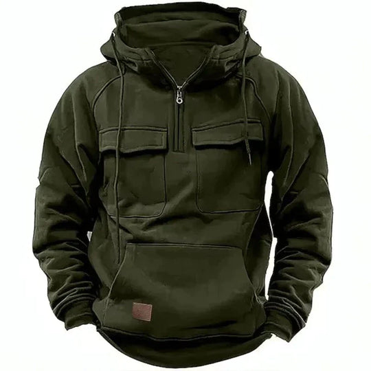 R&B | Funktionale Kapuzenjacke mit Reißverschluss und Vordertaschen Baumwolle Komfortabel und Praktisch