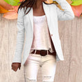R&B | Revers Knopf Schlanke Lange Ärmel Damen Blazer