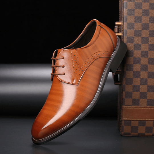 R&B | Stilvolle Herren Schuhe Schnürschuhe mit Brogue Details