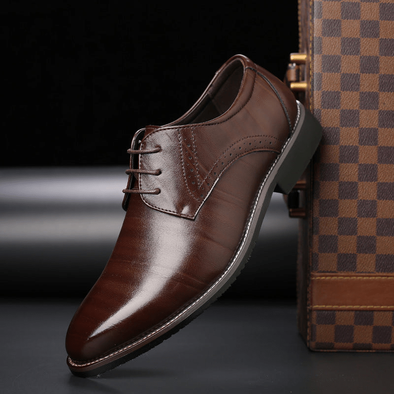 R&B | Stilvolle Herren Schuhe Schnürschuhe mit Brogue Details