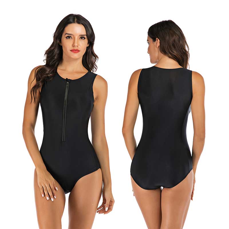 R&B Einteiliger Sport-Badeanzug mit interessantem Design