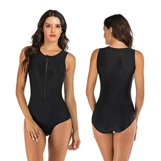 R&B Einteiliger Sport-Badeanzug mit interessantem Design