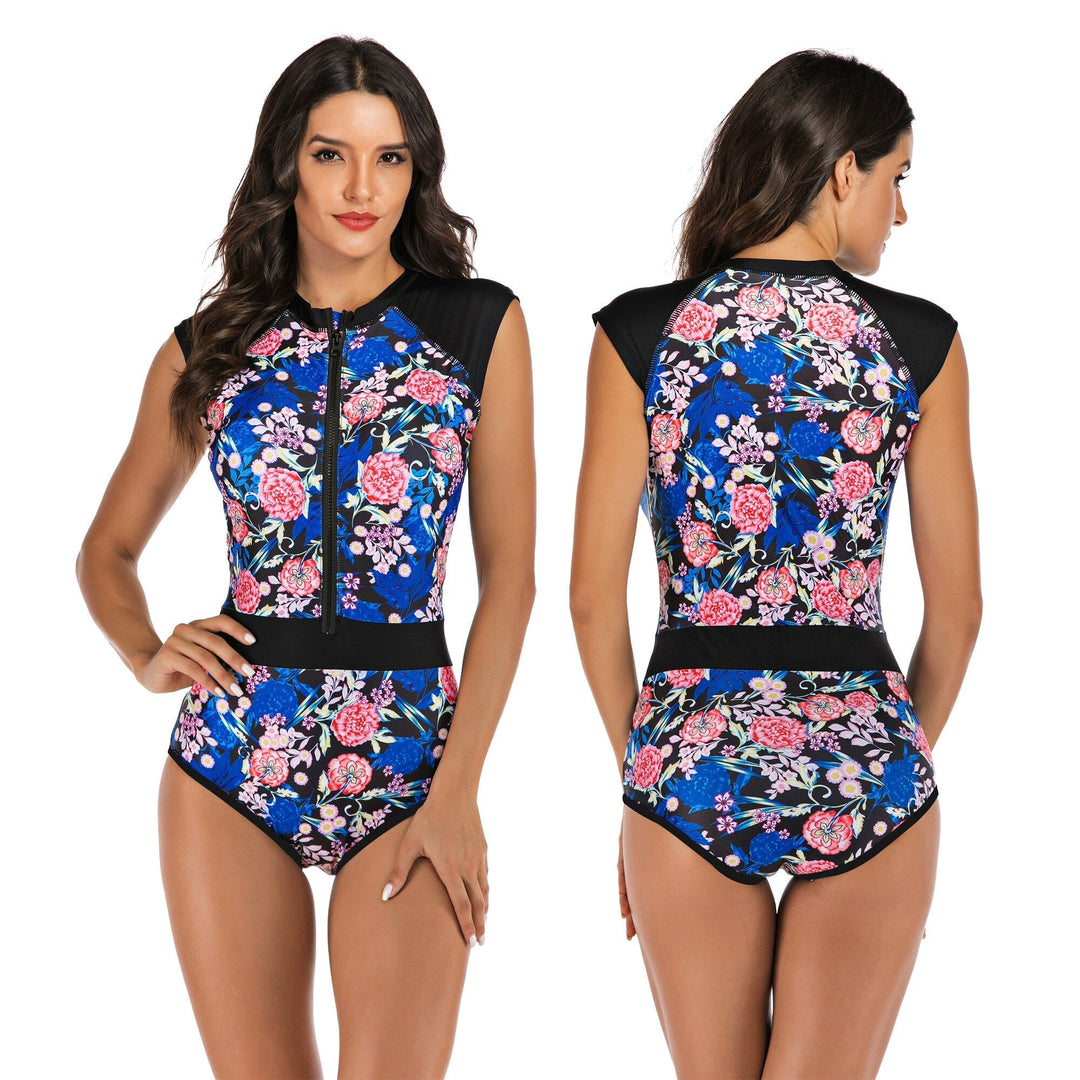 R&B Einteiliger Sport-Badeanzug mit interessantem Design
