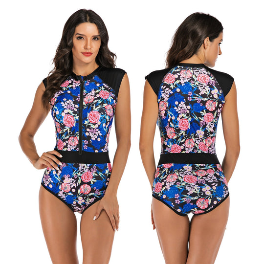 R&B Einteiliger Sport-Badeanzug mit interessantem Design