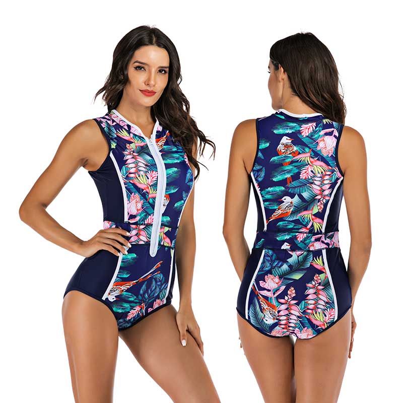 R&B Einteiliger Sport-Badeanzug mit interessantem Design