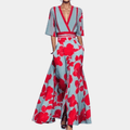 R&B | Luxuriöses Blumenkleid Damen Kleid
