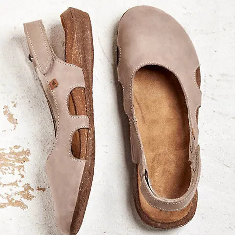 Flache Damensandalen mit Stütze R&B R&B
