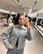 R&B | Kurz Bouclé Jacke