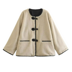 R&B | Leder Damenjacke mit Kunstpelz