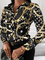 R&B | Schicke Damenbluse mit Goldenen Details