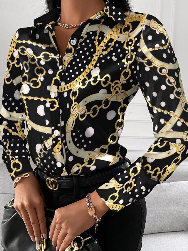 R&B | Schicke Damenbluse mit Goldenen Details