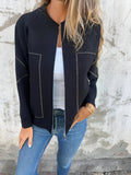 R&B | Casual Langarm Reißverschlussjacke