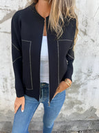 R&B | Casual Langarm Reißverschlussjacke