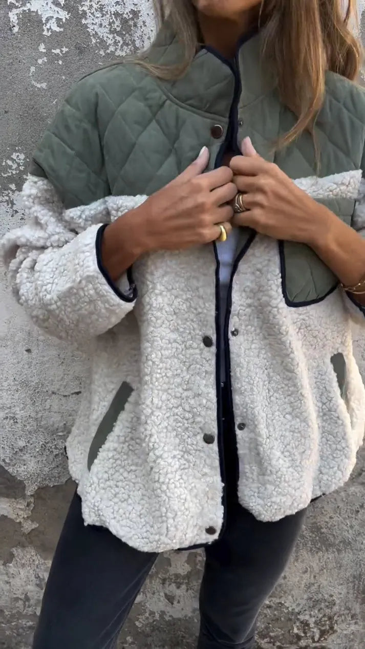 R&B | Lässiger Stehkragen Einreiher Mantel