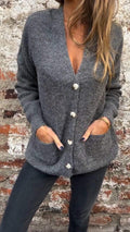 R&B | Strickjacke mit Knöpfen Weicher Komfort Zeitloses Design