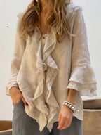 R&B | Women's Ruffles Freizeithemd