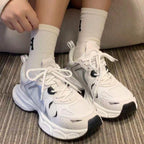 Weiße KomfortPlateausneaker R&B