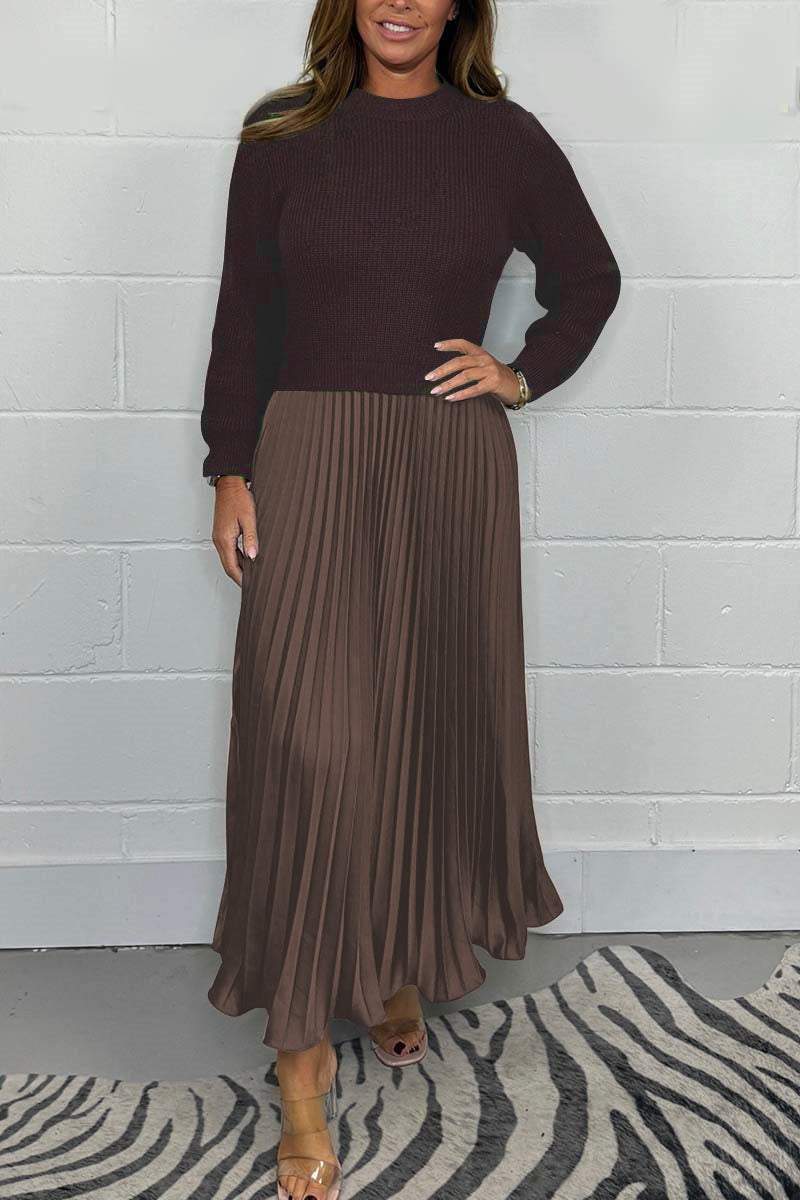 R&B | Langer Pullover Mit Faltenrock