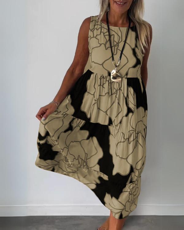 R&B - Komfortables Ärmelloses Sommerkleid für Damen