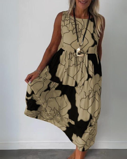 R&B - Komfortables Ärmelloses Sommerkleid für Damen