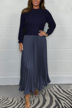 R&B | Langer Pullover Mit Faltenrock