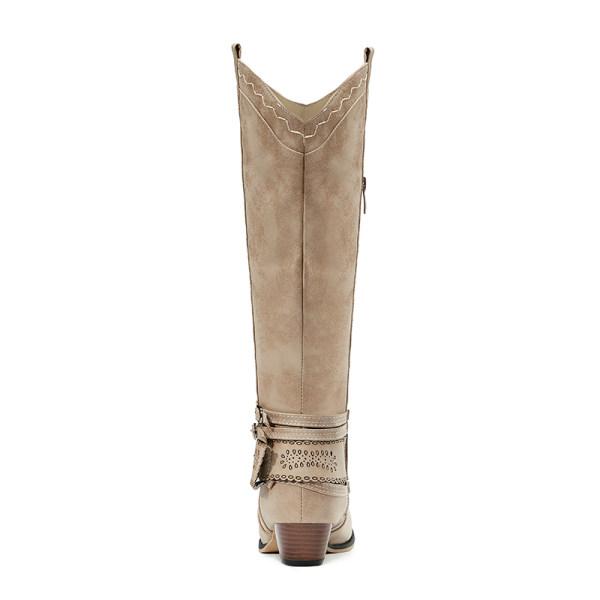 R&B | Cowboystiefel mit Blockabsatz Dekorative Schnalle