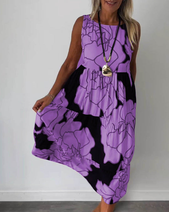 R&B - Komfortables Ärmelloses Sommerkleid für Damen