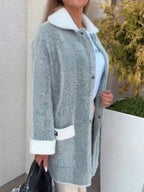 R&B | Gemusterte Jacke mit Kontrastdetails Moderner Schnitt Eleganter Look