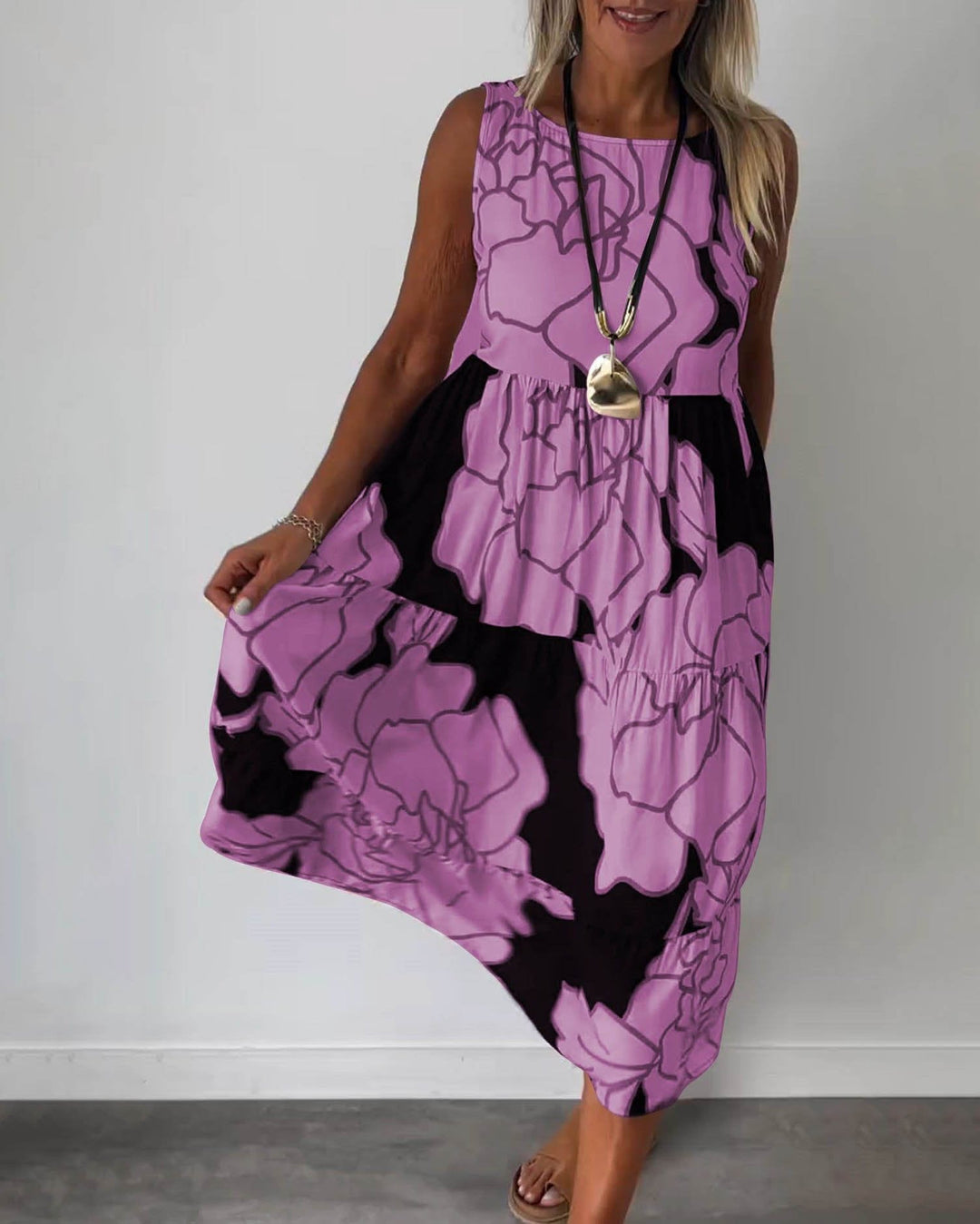 R&B - Komfortables Ärmelloses Sommerkleid für Damen
