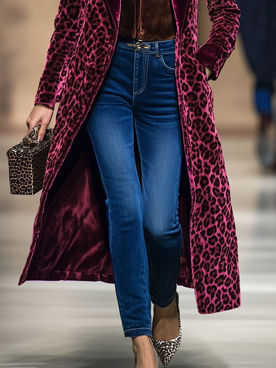 R&B | leopardprint jack - trendy ankola rot damen lapejas