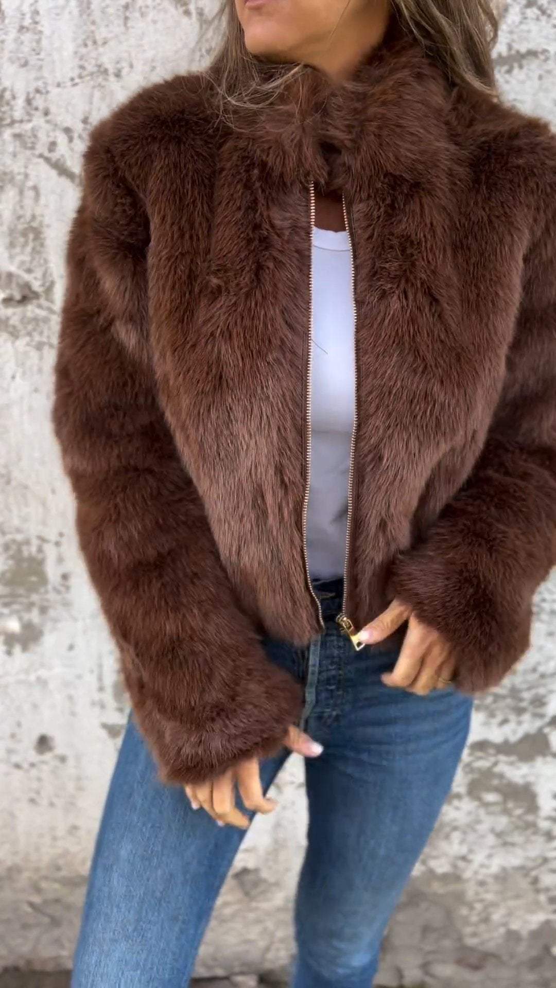 R&B | Wintermantel für Damen Beige Warm und Bequem