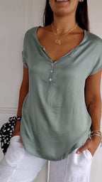 R&B | Bequeme Bluse mit V-Ausschnitt für Frauen