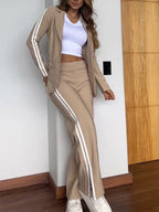 R&B | Sportliches Co Ord Satz mit Blazer und Weitem Hosen