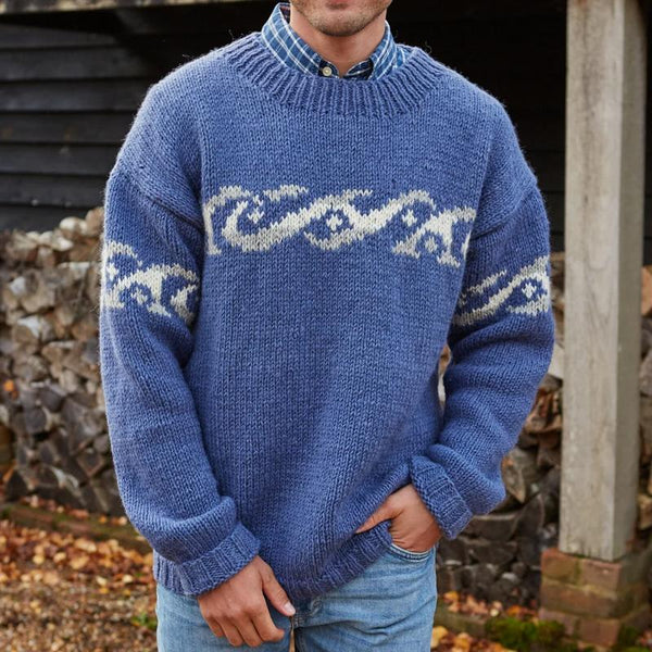 R&B | Rundhals - Strickpullover - Jacquard