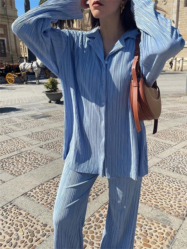 R&B | Lässig Schick Faltenset - Bluse+Hose