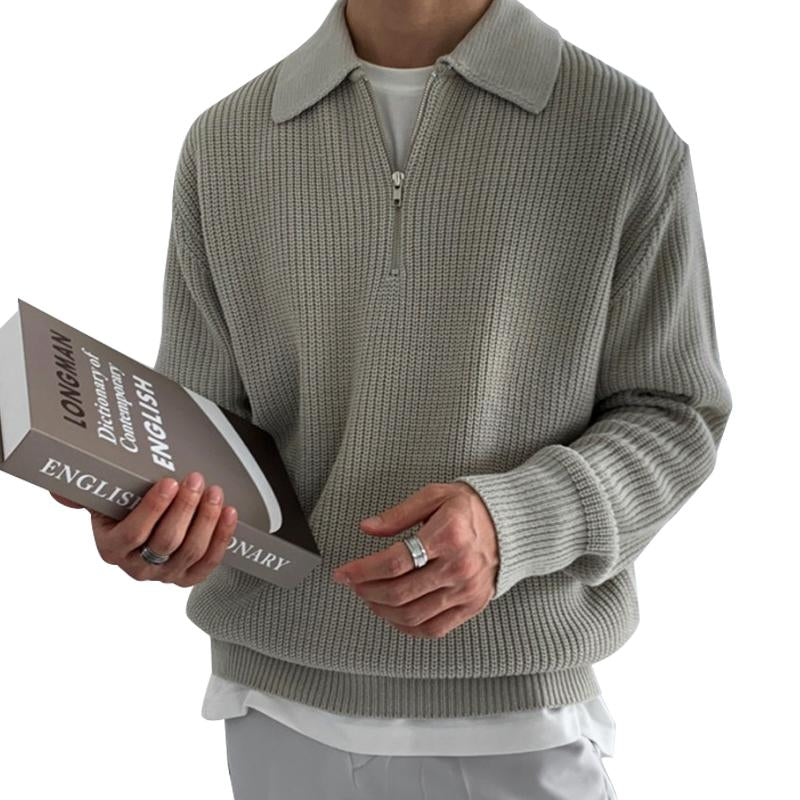 R&B | Strickpullover mit Reißverschluss Weich und Stilvoll Lässige Eleganz