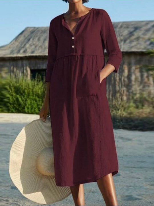 R&B | Kleid aus Baumwolle mit Halbarm