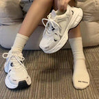 Weiße KomfortPlateausneaker R&B