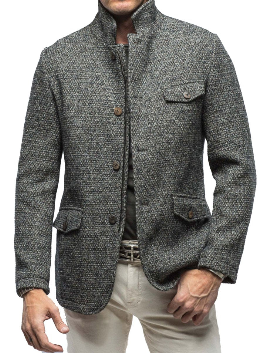 R&B | Taschen Retro Freizeit Blazer mit Reißverschluss - Stylischer Komfort