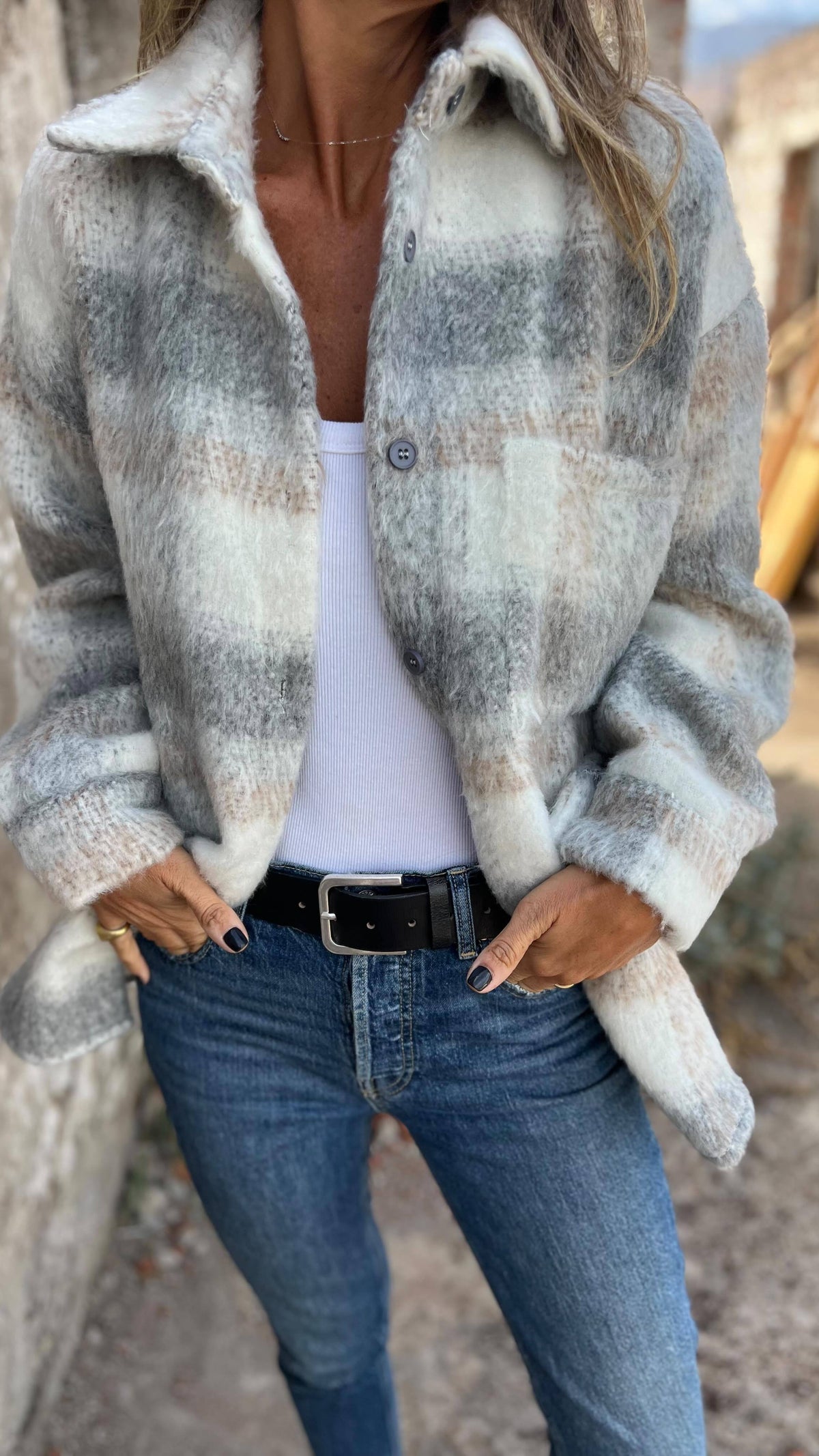 R&B | Overshirt Grau