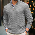 R&B | Kabelstrickpullover mit Reißverschluss Weich und Warm Klassischer Look