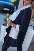 R&B | Offene Strickjacke mit Kontrastkante Elegant und Modern Leichter Komfort