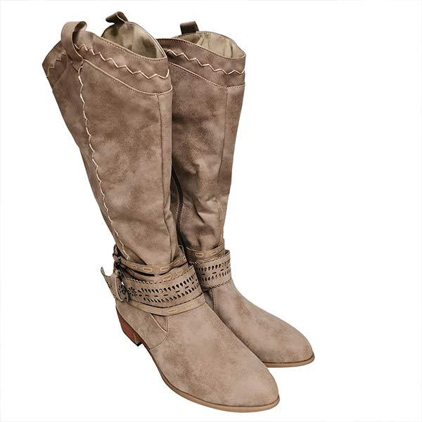 R&B | Cowboystiefel mit Blockabsatz Dekorative Schnalle