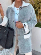 R&B | Gemusterte Jacke mit Kontrastdetails Moderner Schnitt Eleganter Look