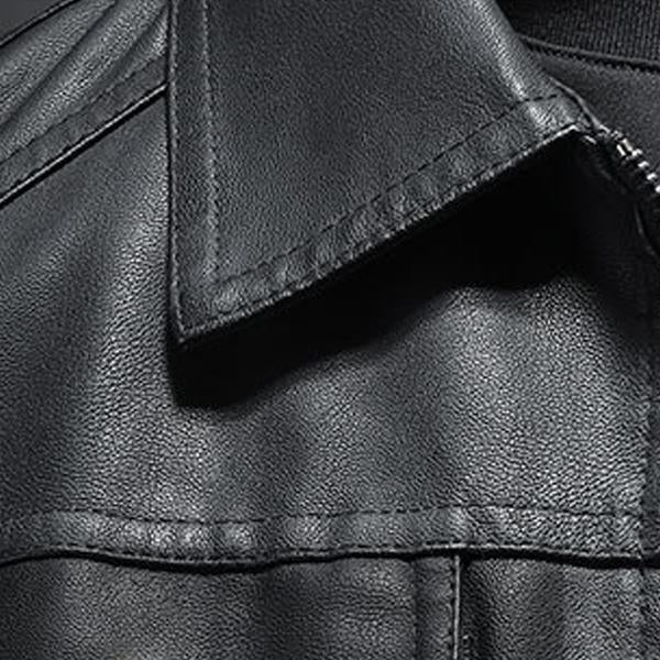 R&B | Lederjacke mit Kragen für Herren