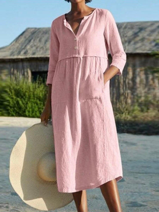 R&B | Kleid aus Baumwolle mit Halbarm
