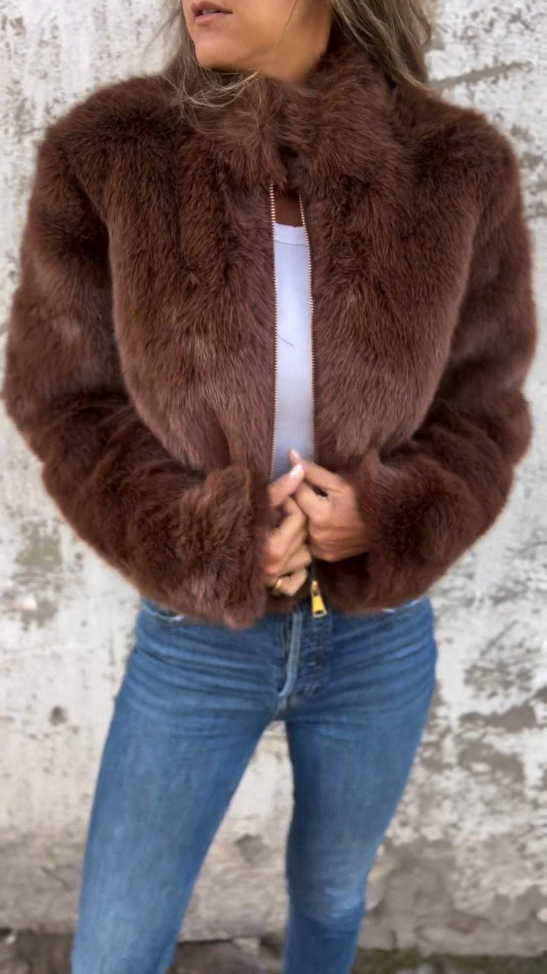 R&B | Wintermantel für Damen Beige Warm und Bequem