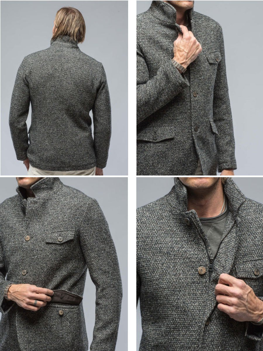 R&B | Taschen Retro Freizeit Blazer mit Reißverschluss - Stylischer Komfort