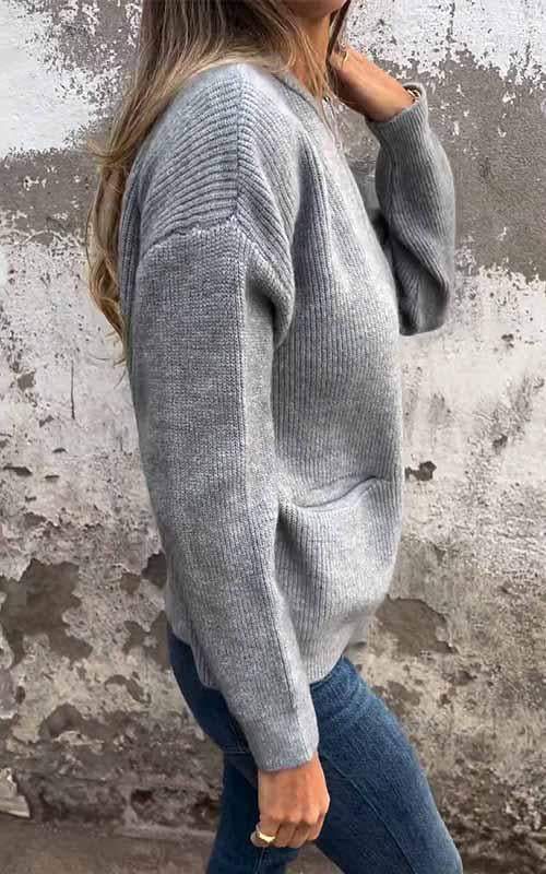 R&B | Reißverschluss-Strickjacke aus Baumwolle