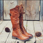 Knöchelhohe Leder-Stiefel für Frauen mit Schnürung und orthopädischem Komfort – Soraya R&B